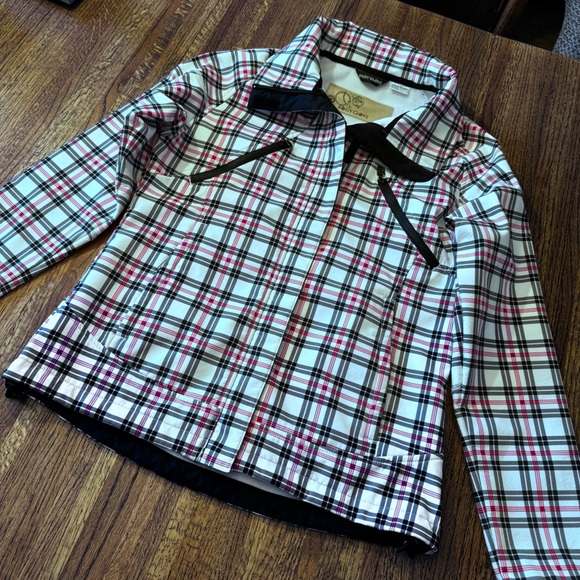 Body Glove Ski / Snowboard Jacket Size Medium Hot Pink / White / Black Plaid - Picture 2 of 16